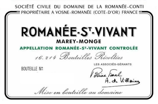 domaine de la romanee-conti romanee-saint-vivant grand cru